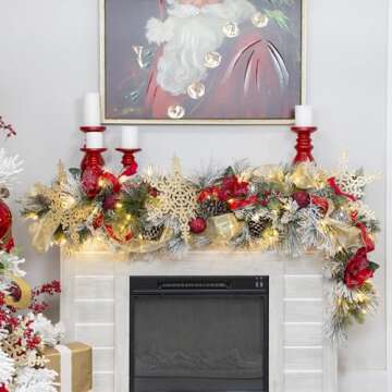 AuldHome Design Farmhouse Ball Ornaments (Set of 6, Antique Gold); Distressed Metal Glass Ball Vintage Style Christmas Decorations