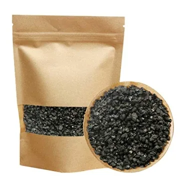 TOYPOPOR 2.2 lb Decorative Black Lava Pebble Stones for Home and Aquarium