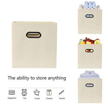 Yunkeeeper Storage Bins – Foldable Fabric Organizers Set