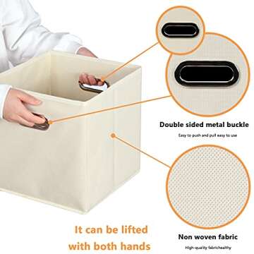 Yunkeeeper Storage Bins – Foldable Fabric Organizers Set
