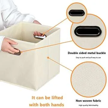 Yunkeeeper Storage Bins – Foldable Fabric Organizers Set