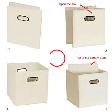 Yunkeeeper Storage Bins – Foldable Fabric Organizers Set