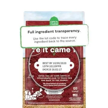 Open Farm, Ancient Grains Dry Dog Food, Protein-Rich & Nutrient Dense, 90% Animal Protein Mixed with Non-GMO Fruits, Veggies and Superfoods, Grass-Fed Beef Recipe, 4lb Bag