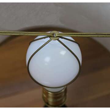 Burlap Stripe Barn Red 10" Bulb Clip Fabric Lamp Shade by Raghu