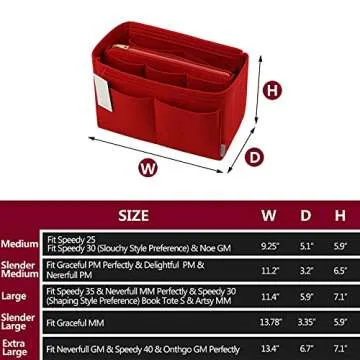 ZTUJO Purse Organizer Stylish for Speedy and Neverfull Bags
