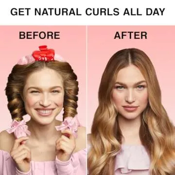 Hello Kitty x Kitsch XL Satin Heatless Curling Set- Hair Curler To Sleep In for Frizz-Free, Soft Curls | Comes with Bow Shape Design Hair Claw and Satin Scrunchies, 4Pc Set