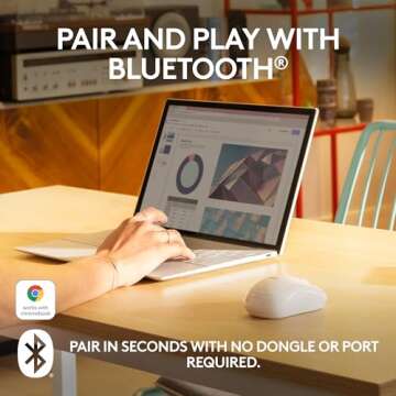 Logitech M240 Silent Bluetooth Mouse, Wireless, Compact, Portable, Smooth Tracking, 18-Month Battery...