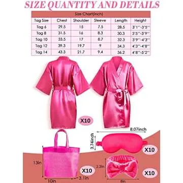 Xuhal 92 Pcs Spa Party Favors for Girls Slumber Party Supplies Kids Satin Robes Sleepover with Gift ...
