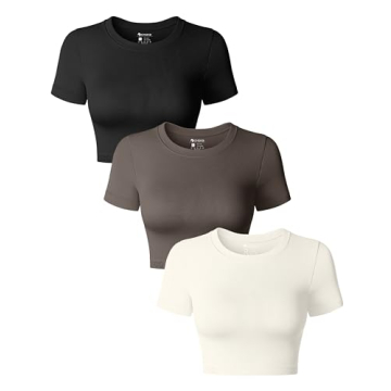 OQQ Women's 3 Piece Crop Tops - Comfort Meets Style