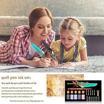 AIYNC Feather Calligraphy Pen Ink Set - Artisanal Writing Experience