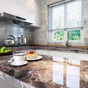 LACHEERY Black Sandstone Marble Contact Paper - Stylish Upgrade