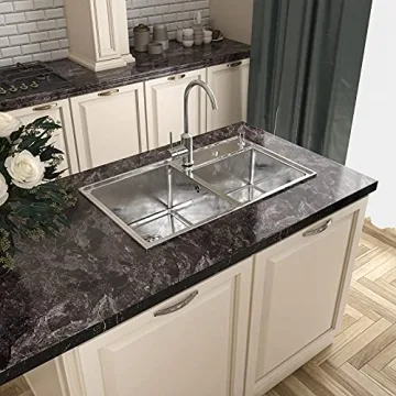 LACHEERY Black Sandstone Marble Contact Paper - Stylish Upgrade