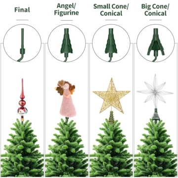 Universal Christmas Tree Topper Holder with Adjustable Lock