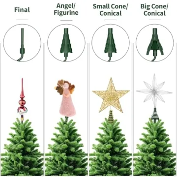 Universal Christmas Tree Topper Holder with Adjustable Lock