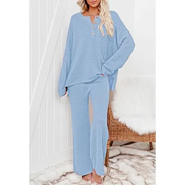Stylish Matching Sweater Sets Women 2 Piece Pajama Set