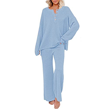 Stylish Matching Sweater Sets Women 2 Piece Pajama Set