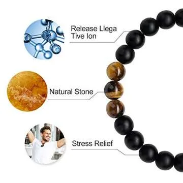 M MOOHAM Natural Stone Bracelets for Men - Stylish & Unique Gifts