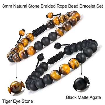 M MOOHAM Natural Stone Bracelets for Men - Stylish & Unique Gifts