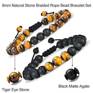 M MOOHAM Natural Stone Bracelets for Men - Stylish & Unique Gifts