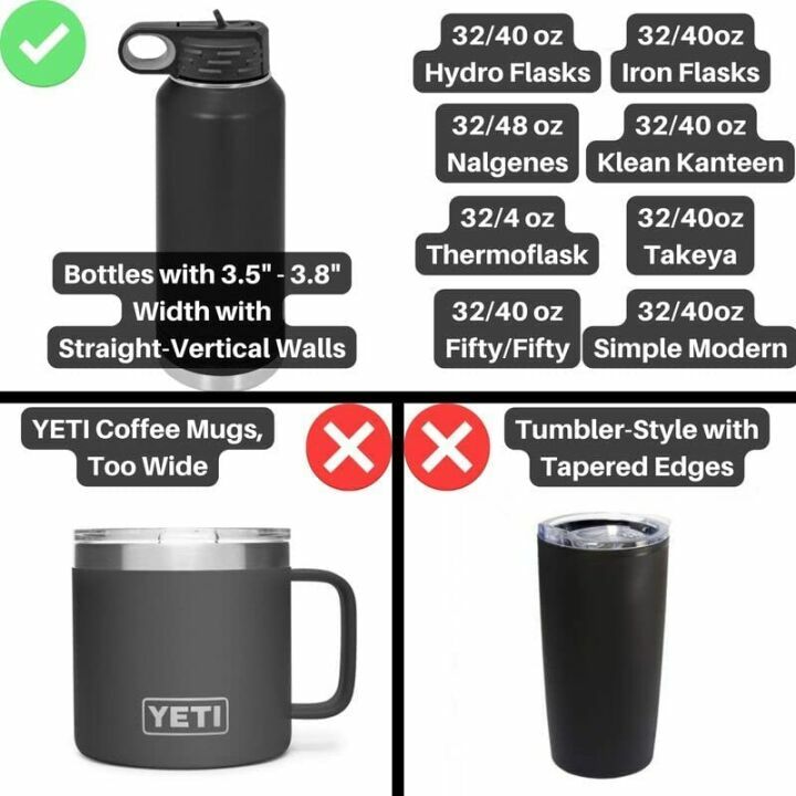 Adjustable Cup Holder Adapter for Wide Mouth Flasks