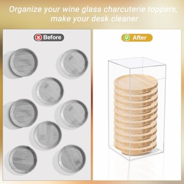 Pahdecor Wine Glass Charcuterie Toppers for Entertaining