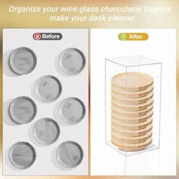 Pahdecor Wine Glass Charcuterie Toppers for Entertaining