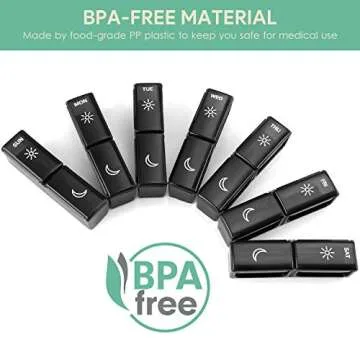 7 Day AM PM Pill Organizer for Vitamins and Supplements