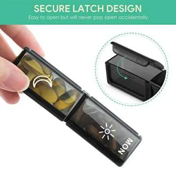 7 Day AM PM Pill Organizer for Vitamins and Supplements