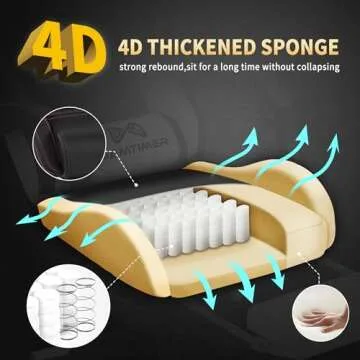 Gaming Chair,Computer Chair with Footrest and Lumbar Support,Breathable PU Leather,4D Lumbar Support and Headrest,360 Degree Swivel Chair with Adjustable Ergonomic Backrest for Adults-Black