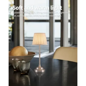 KDG Cordless LED Table Lamp Set of 2, Rechargeable & Dimmable