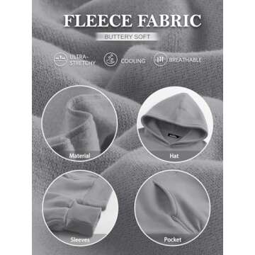 Trendy Queen Womens Oversized Hoodies Fleece Sweatshirts Long Sleeve Sweaters Pullover Fall Outfits Winter Clothes Light Grey S