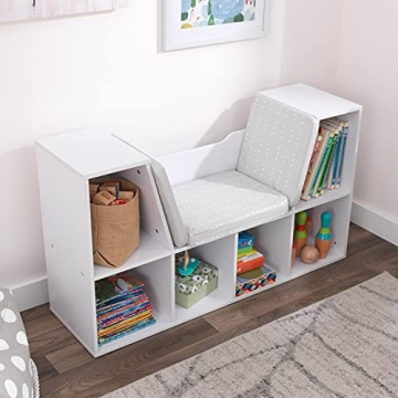 KidKraft Wooden Bookcase with Cozy Reading Nook