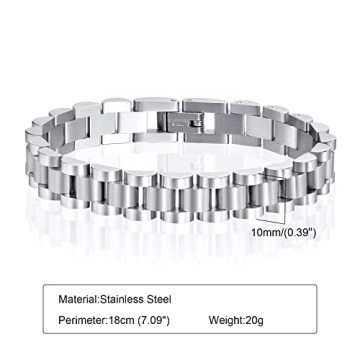 MPRAINBOW Gold Thick Link Bracelet for Women