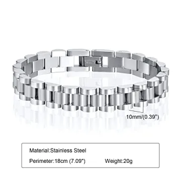 MPRAINBOW Gold Thick Link Bracelet for Women