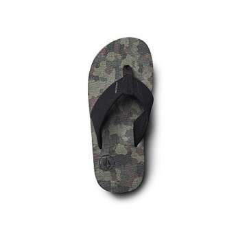 Volcom Victor Flip Flop Sandal for Big Kids in Dark Camo