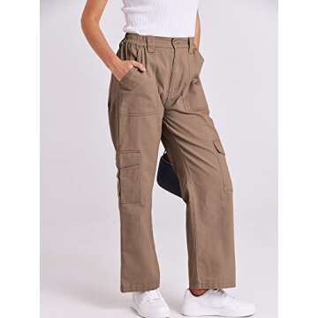 Fashionable ANRABESS Women's Cargo Pants with Pockets