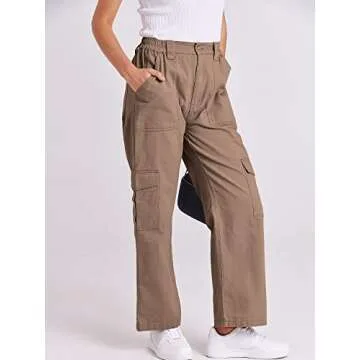 Fashionable ANRABESS Women's Cargo Pants with Pockets