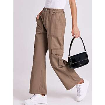 Fashionable ANRABESS Women's Cargo Pants with Pockets