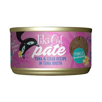 Tiki Cat Grill Pâté, Tuna & Crab, High-Protein and 100% Non-GMO Ingredients, Wet Finely Minced Cat...