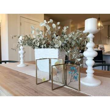 Elegant Rising Star Brass Double Picture Frame 4x6