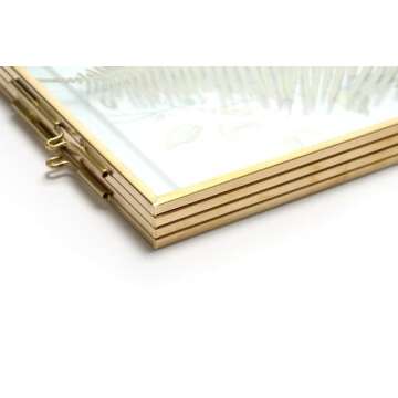 Elegant Rising Star Brass Double Picture Frame 4x6