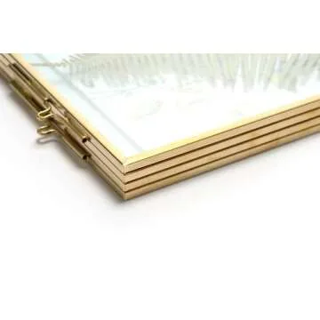 Elegant Rising Star Brass Double Picture Frame 4x6