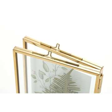 Elegant Rising Star Brass Double Picture Frame 4x6