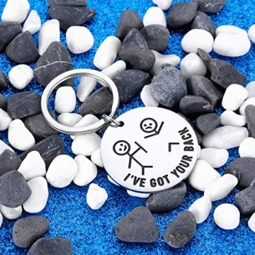 Octamber Funny Gifts Best Friend Keychain for Friends BFF Besties Companion I Got Your Back Stick Figures for Daughter Son Families Women Men Christmas Birthday Valentine Graduation Stocking Stuffers