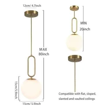 Wireless Pendant Lights Battery Operated Set of 2,USB Rechargeable Hanging Light with Remote Timer,M...