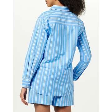 The Drop Women's Kendra Poplin Loose-Fit Long Shirt