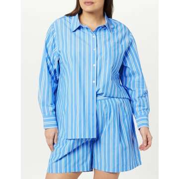 The Drop Women's Kendra Poplin Loose-Fit Long Shirt