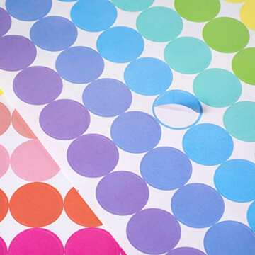 Tallew 2800 Pieces 3/4 Inch 10 Color Diameter Color Coding Labels Polychrome Stickers Assorted Removable Stickers for Classrooms Offices Labeling Marking(Macaron Color)