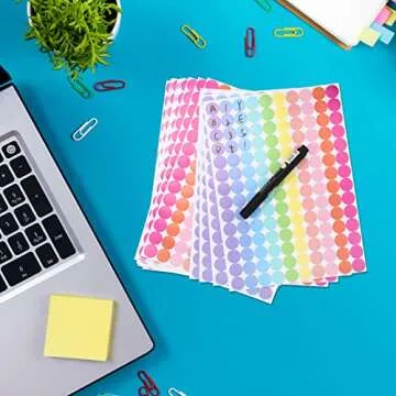 Tallew 2800 Pieces 3/4 Inch 10 Color Diameter Color Coding Labels Polychrome Stickers Assorted Removable Stickers for Classrooms Offices Labeling Marking(Macaron Color)