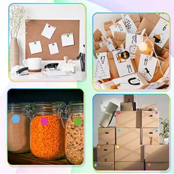 Tallew 2800 Pieces 3/4 Inch 10 Color Diameter Color Coding Labels Polychrome Stickers Assorted Removable Stickers for Classrooms Offices Labeling Marking(Macaron Color)